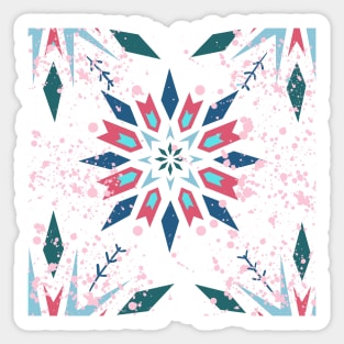 Paint splatter snow flake Sticker